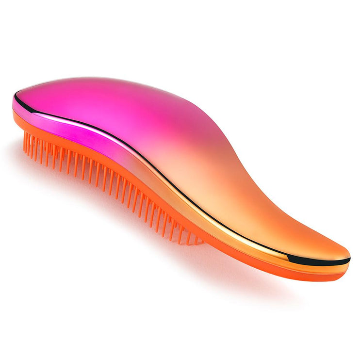 Detangling Hair Brush and Comb Set - Pink/Orange