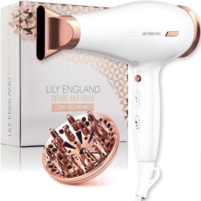 Deluxe Hair Dryer with Diffuser - Rose Gold