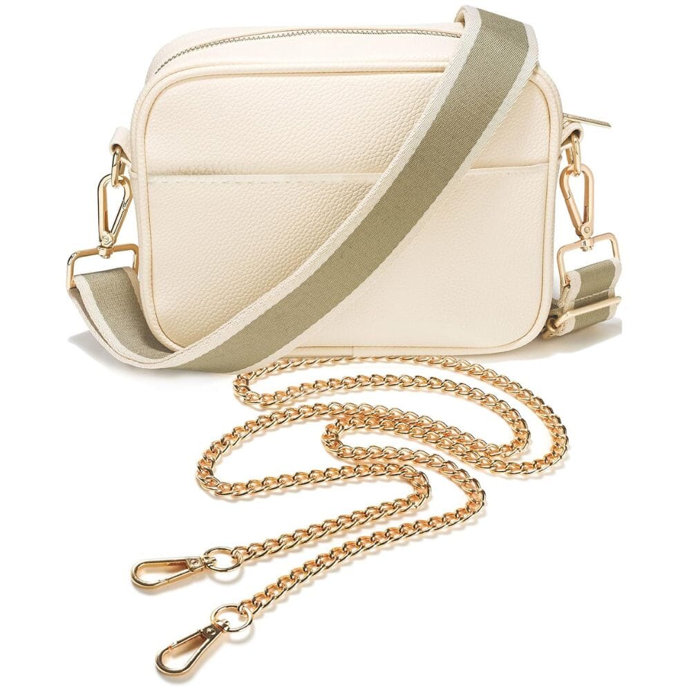 Cross Body Leather Cream For Bags Ladies Cross Body Bag Cream