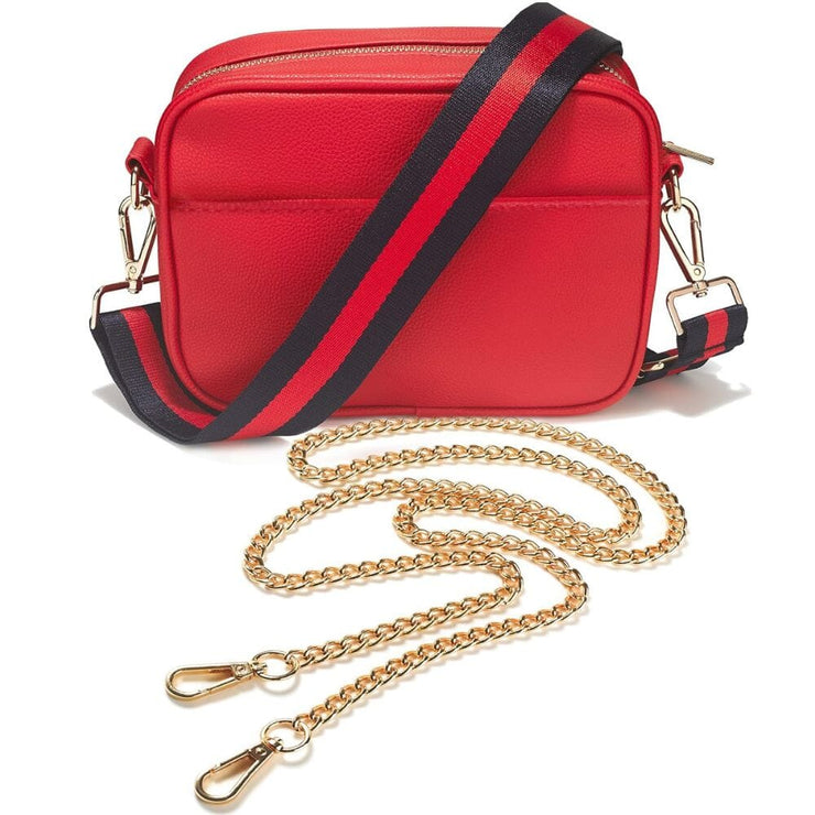 Ladies Cross Body Bag Red Stripe Lily England