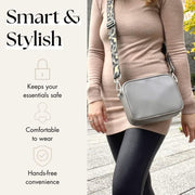 Ladies Cross Body Bag - Grey/Leo