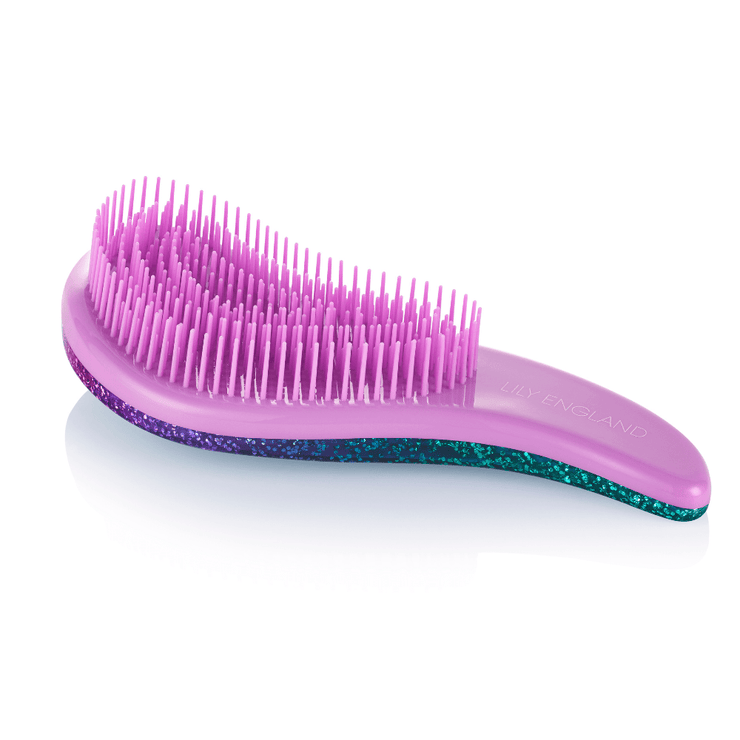 Detangling Brush and Comb Set - Purple Glitter
