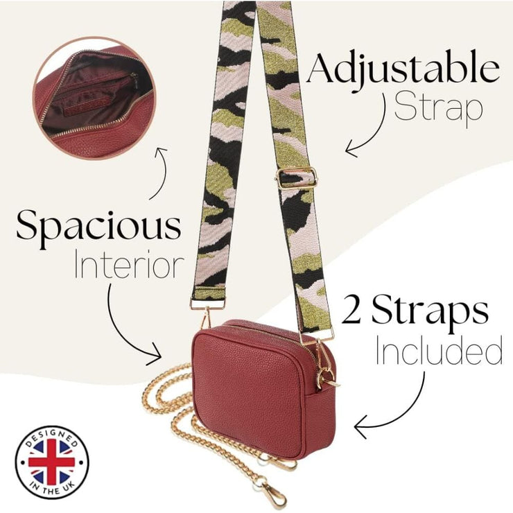 Ladies Cross Body Bag - Berry Camo