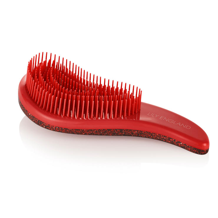 Detangling Brush & Comb Gift Set - Red Glitter