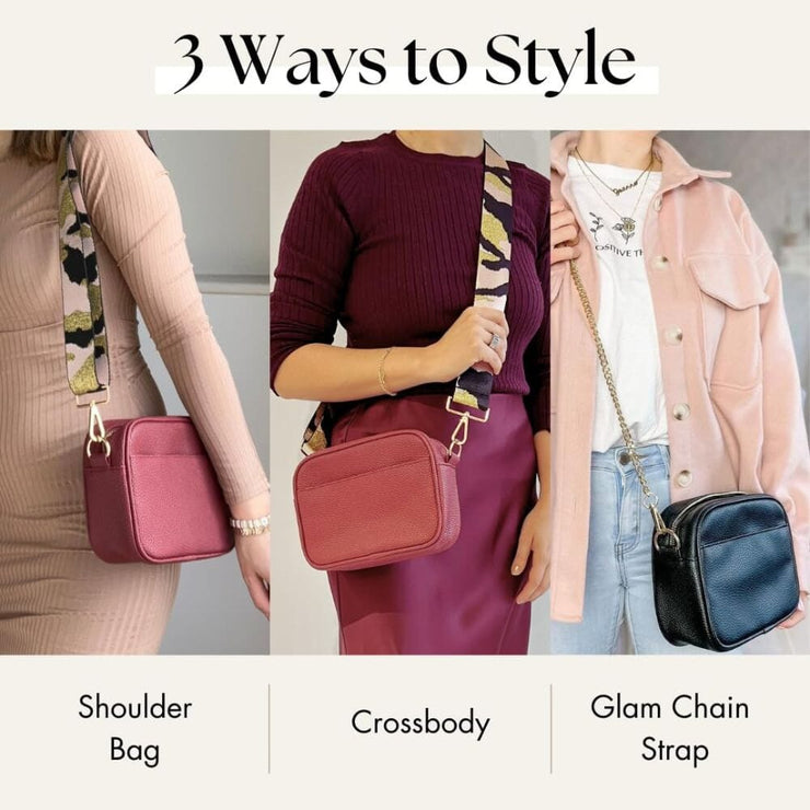 Ladies Cross Body Bag - Berry Camo