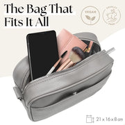 Ladies Cross Body Bag - Grey/Leo