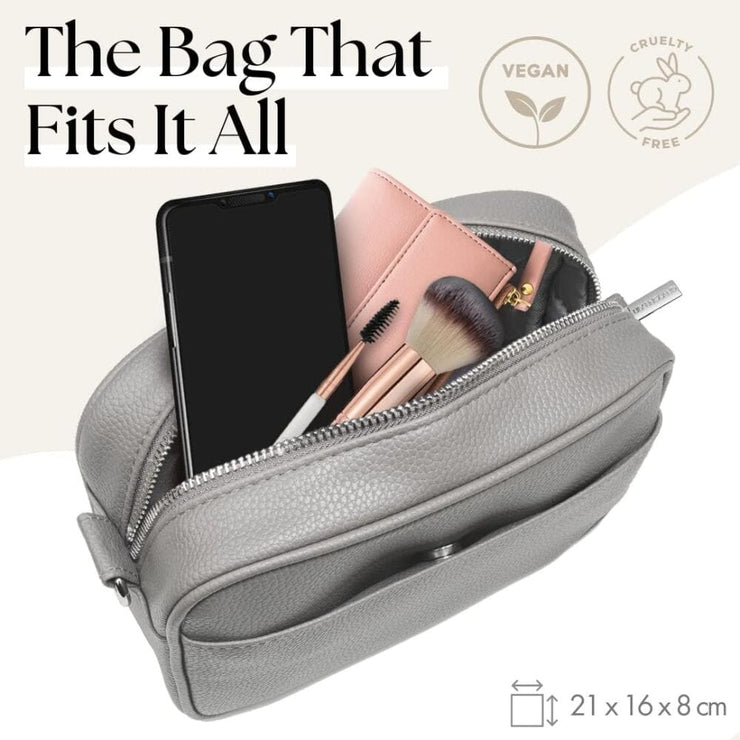 Ladies Cross Body Bag - Grey/Leo