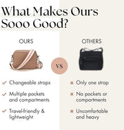 Ladies Cross Body Bag - Brown/Stripe