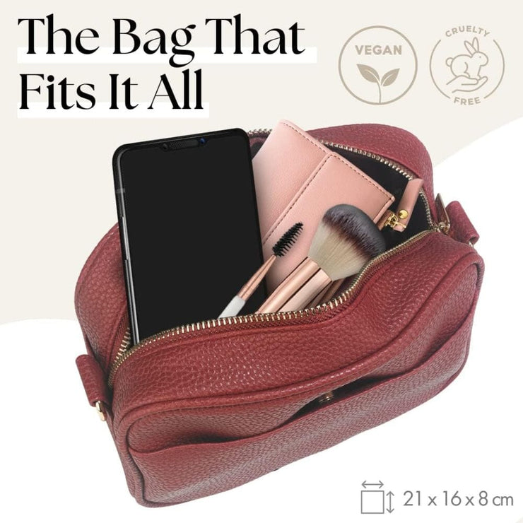 Ladies Cross Body Bag - Berry Camo
