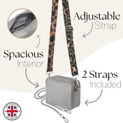 Ladies Cross Body Bag - Grey/Leo