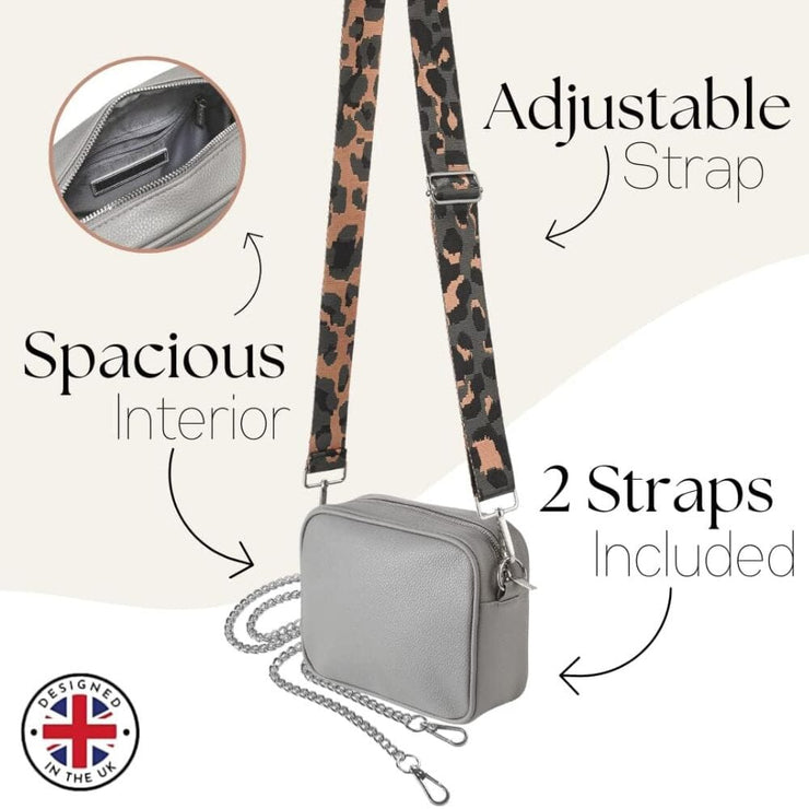 Ladies Cross Body Bag - Grey/Leo