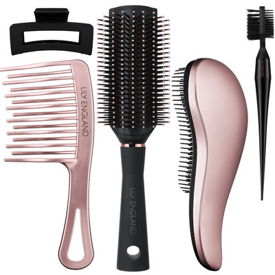 Curly Hair Brush Set - Black