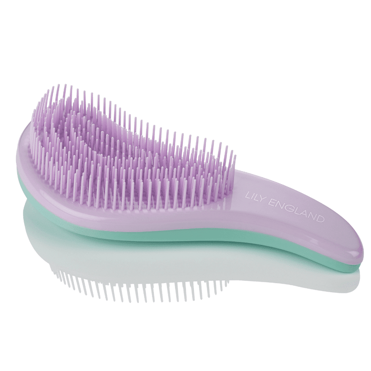 Perfectly imperfect Green/Lilac Detangling Brush and Comb Set