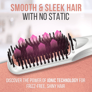 Deluxe Hair Straightener Brush - Rose Gold