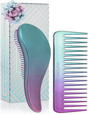 Perfectly Imperfect Ombre Detangling Brush and Comb Set