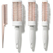 Imperfect Round Barrel Brush and Comb Set