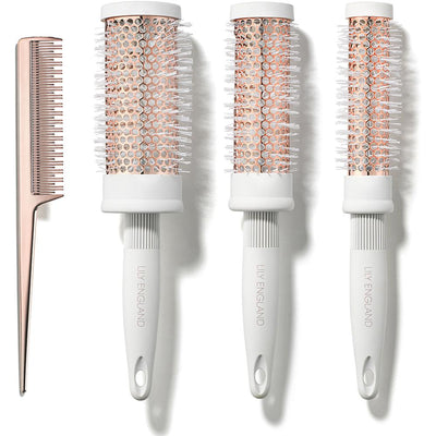 Imperfect Round Barrel Brush and Comb Set