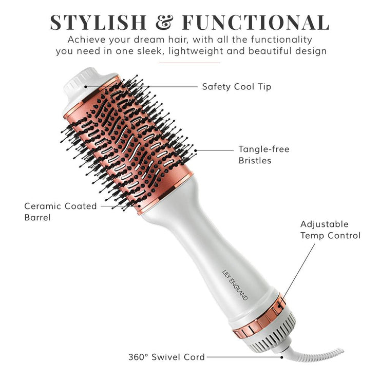 Perfectly Imperfect Deluxe Hair Dryer Brush - Rose Gold