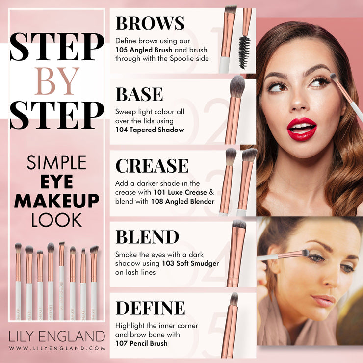 The Eye Makeup Brush Set - Rose Gold