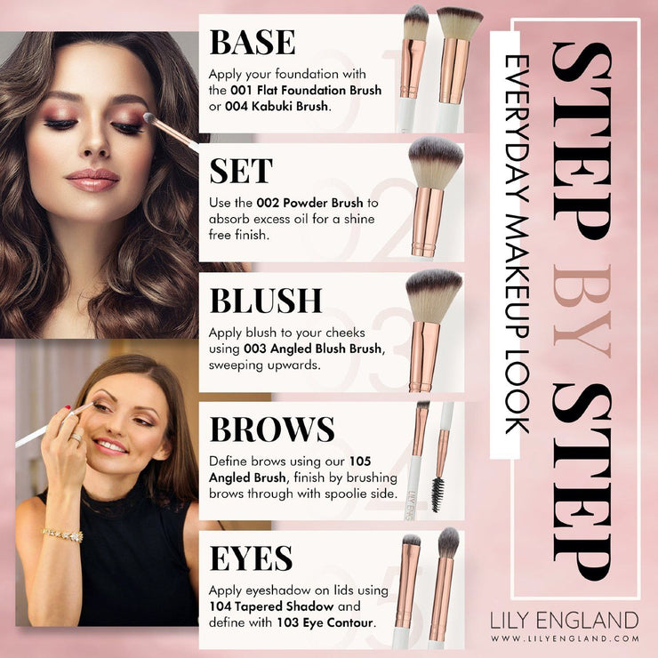 The Pro Makeup Brush Set - Rose Gold