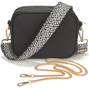 Ladies Cross Body Bag - Black/White