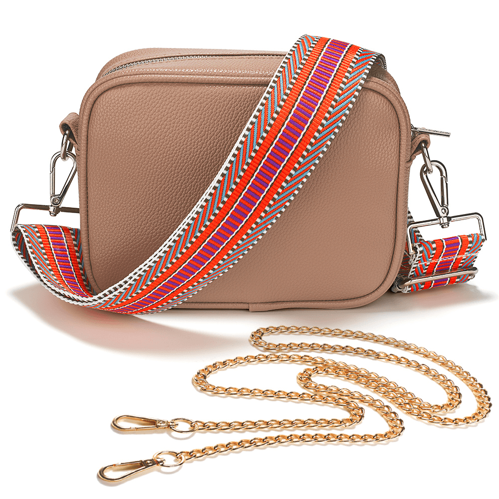 Ladies Cross Body Bag Tan/Orange – Lily England