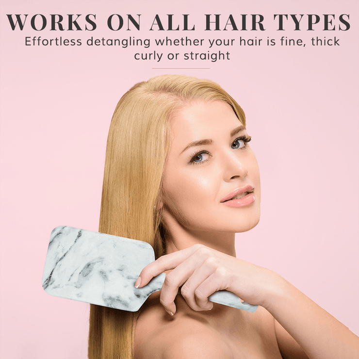 Perfectly Imperfect 5 piece Hair Brush Set - Marble & Rose Gold