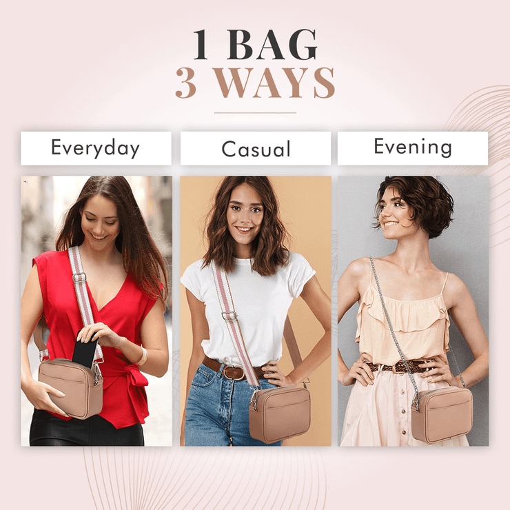 Ladies tan cross hot sale body bag