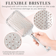 Perfectly Imperfect 5 piece Hair Brush Set - Marble & Rose Gold