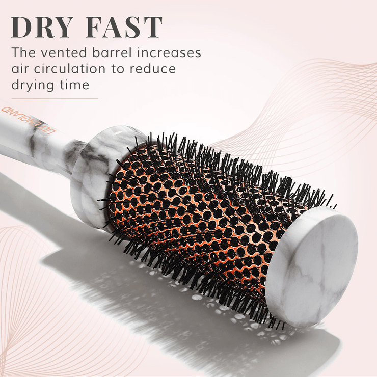 Perfectly Imperfect 5 piece Hair Brush Set - Marble & Rose Gold
