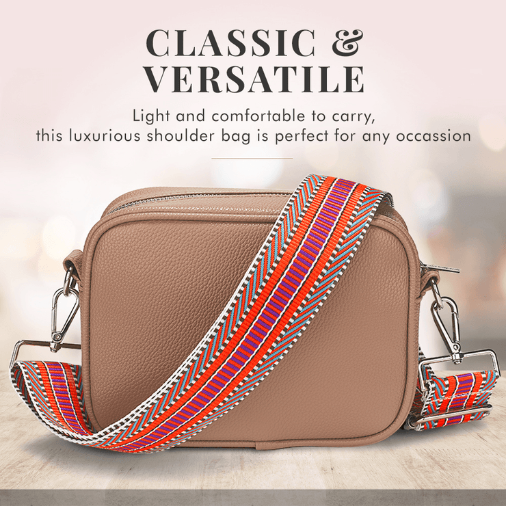 Ladies tan top cross body bag