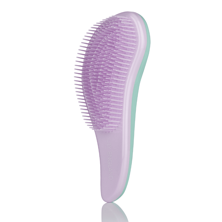 Detangling Hair Brush and Comb Set - Green/Lilac