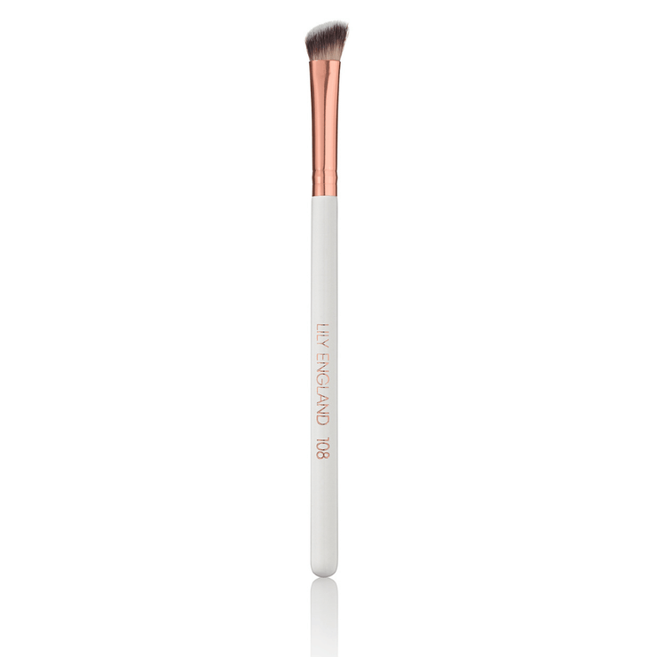 Angled Fluffy Brush - 108 - Rose Gold