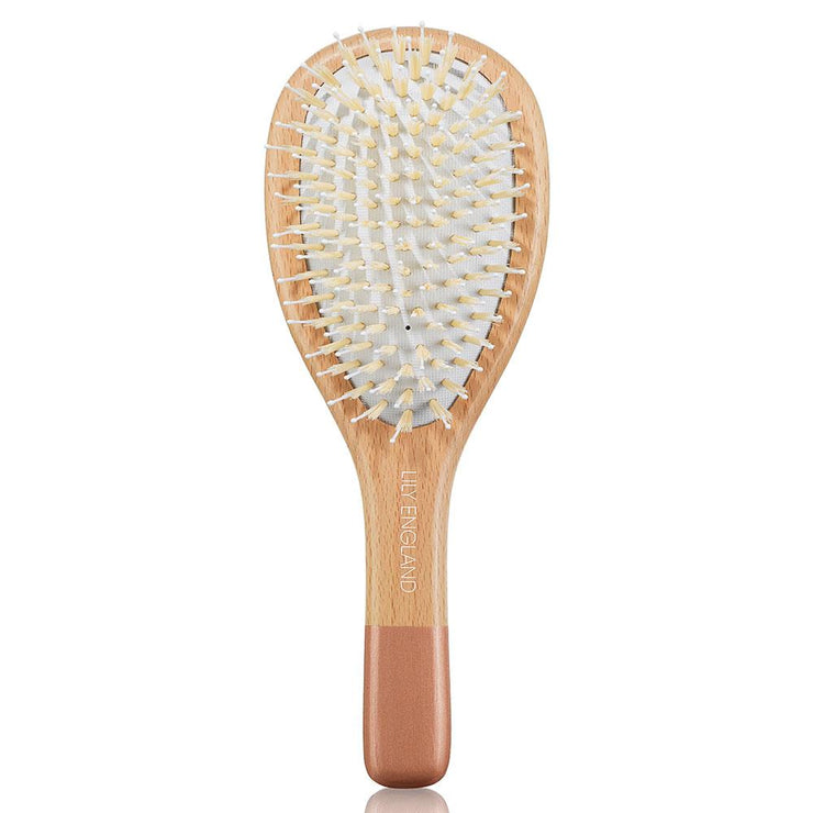 Wooden Paddle Brush - Rose Gold