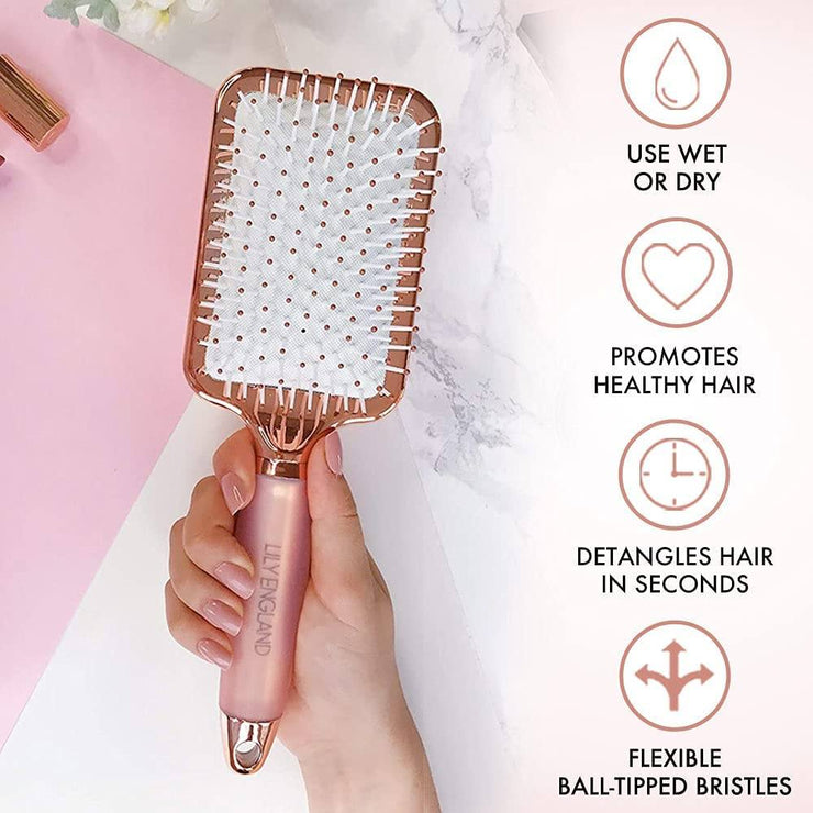 Luxury Paddle Brush Gel Handle - Rose Gold