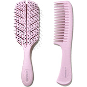 Eco Kind Paddle Brush and Comb Set - Pink