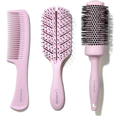 Perfectly Imperfect Eco Kind Hair Brush Set - Pink