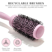 Recyclable Round Barrel Brush Set - Pink