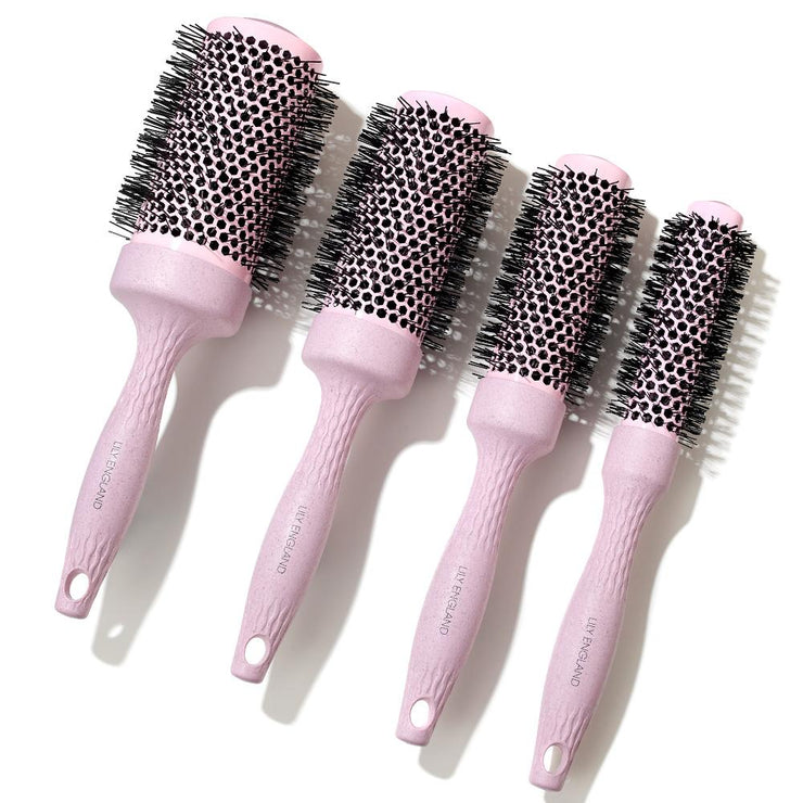 Recyclable Round Barrel Brush Set - Pink