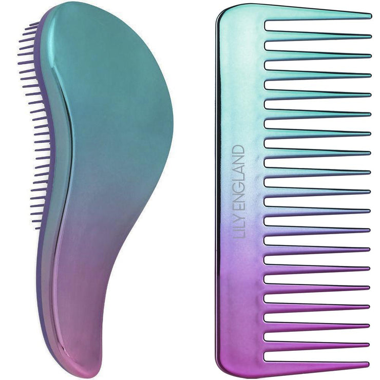 Detangling Hair Brush and Comb Set - Mermazing
